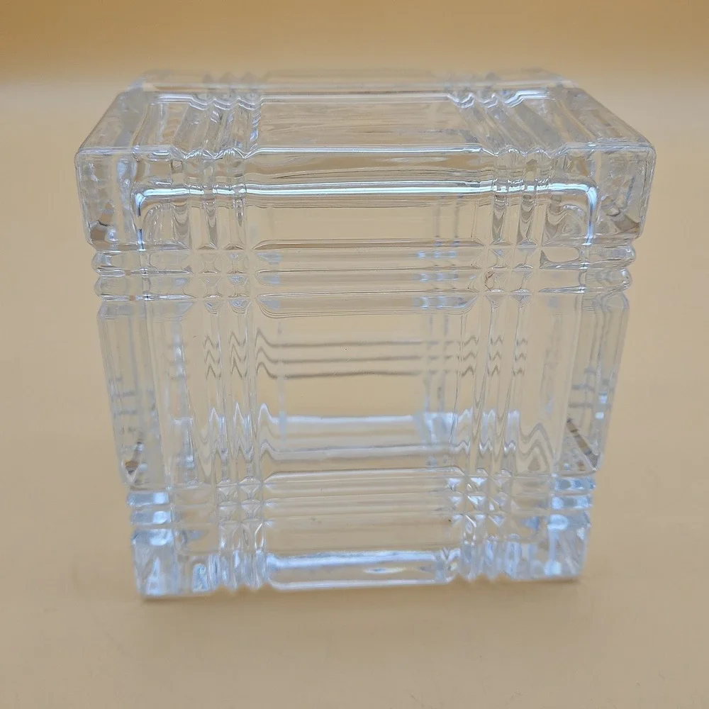 Vintage HP Hewlett Packard Glass Trinket Dish Employee Giveaway Box‎